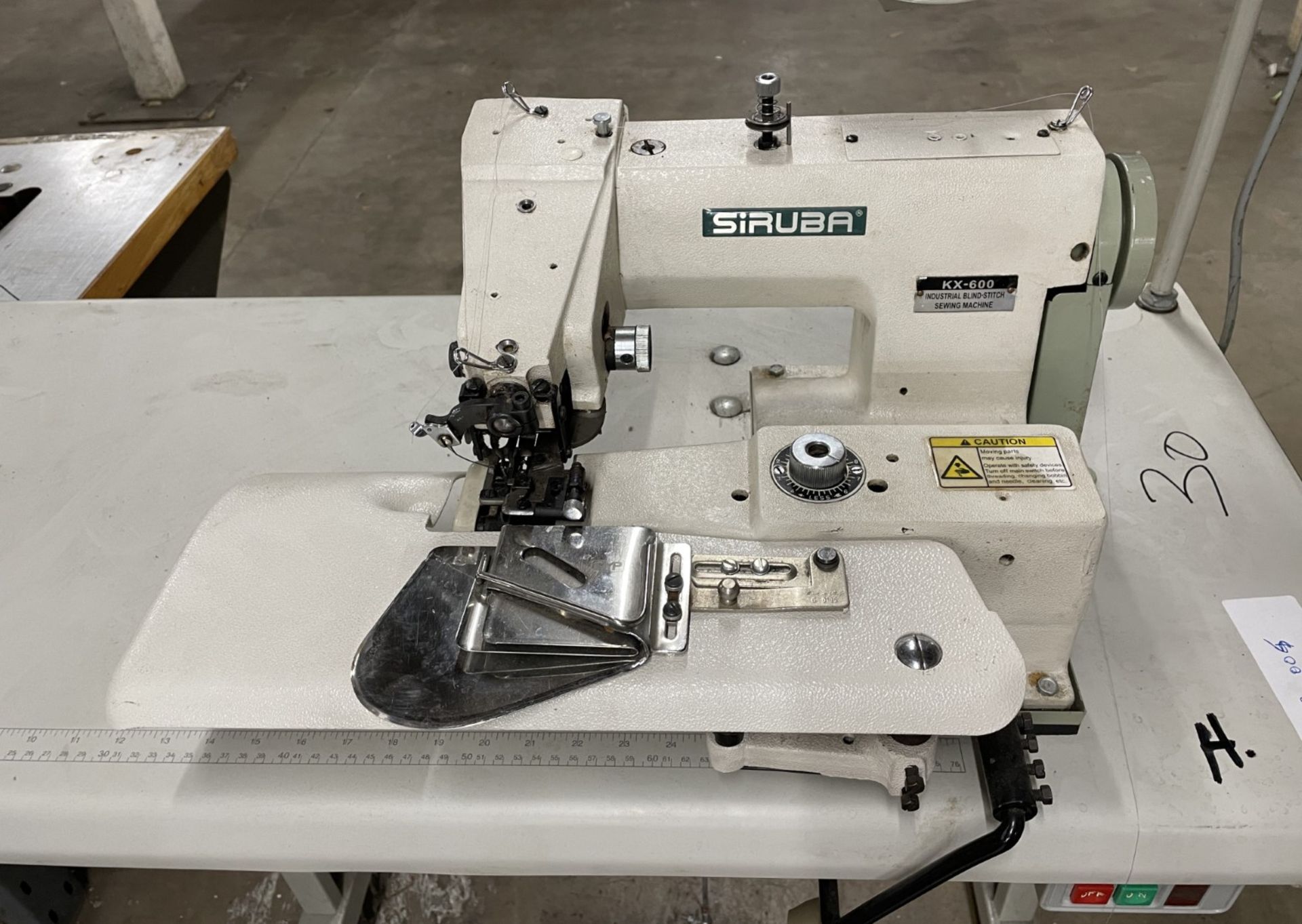 1 x Siruba KX-600 Industrial Blind Stitch Sewing Machine With Table - Image 2 of 13