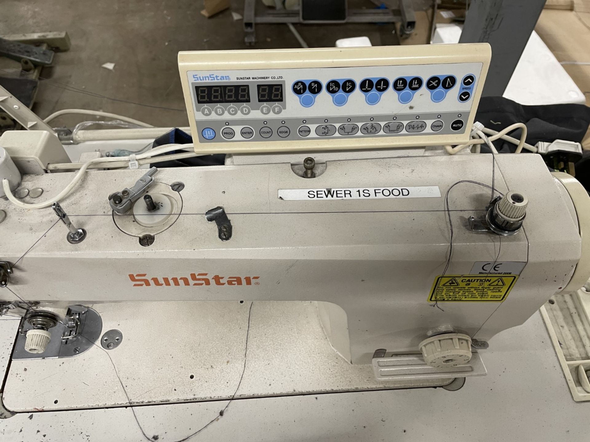 1 x Sunstar KM2300 UMG Single Needle Double Lockstitch Industrial Sewing Machine With Table - Image 9 of 24