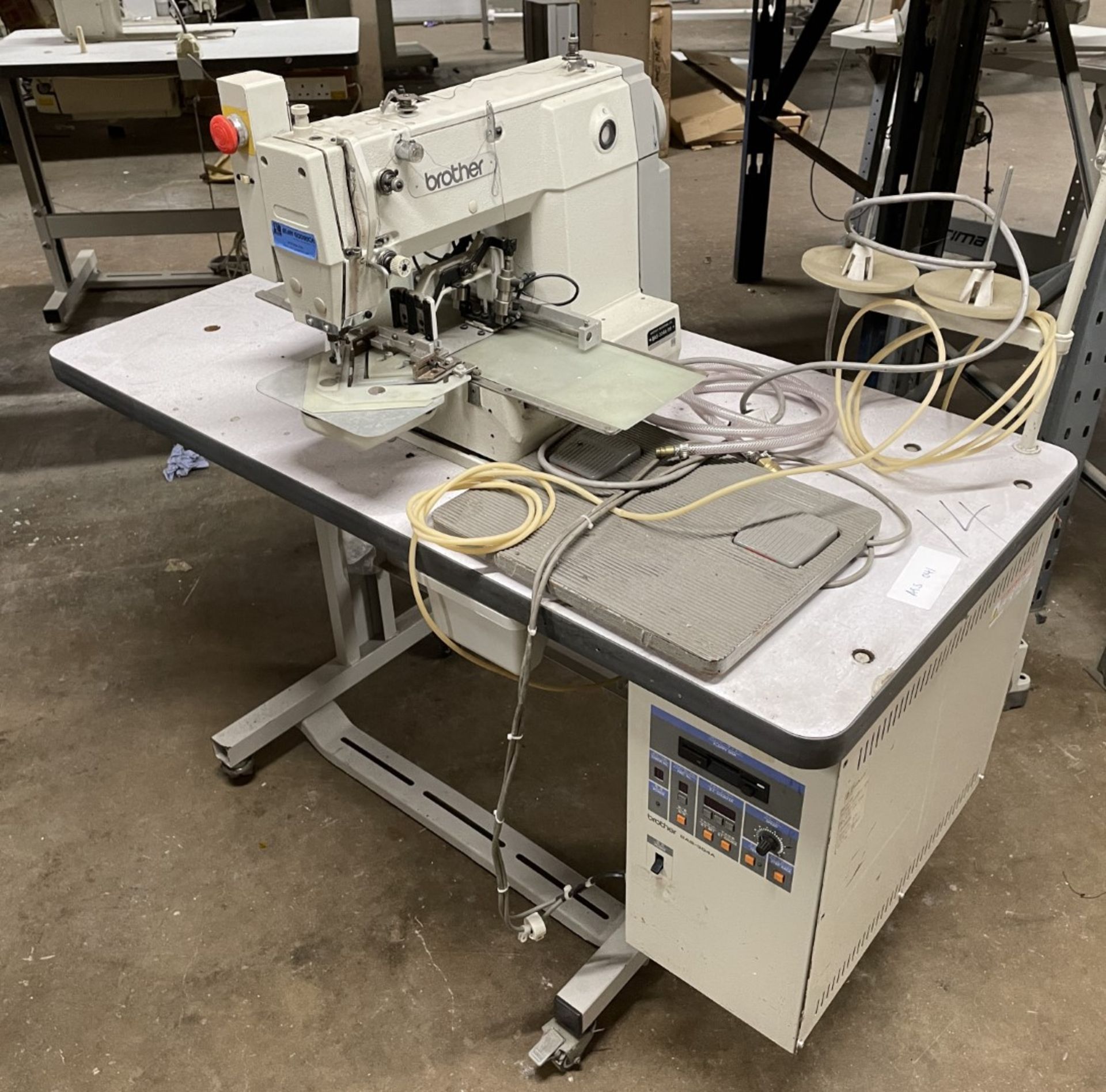 1 x Brother BAS 304A Programmable Electronic Pattern Sewer Industrial Sewing Machine With Table