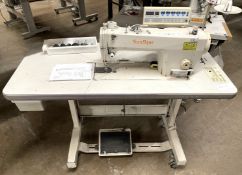 1 x Sunstar KM2300 Single Needle Lockstitch Industrial Sewing Machine With Table