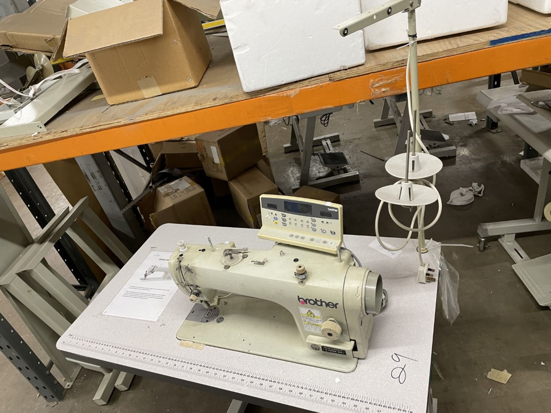 1 x Brother S-7200A-433 Industrial Single Needle Lockstitch Sewing Machine With Table - Image 2 of 13