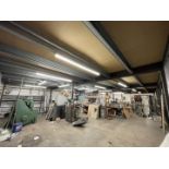 1 x Warehouse Mezzanine Floor With Floor Boards, Lights and Steel Staircase - Approx Size: 16 x 9m