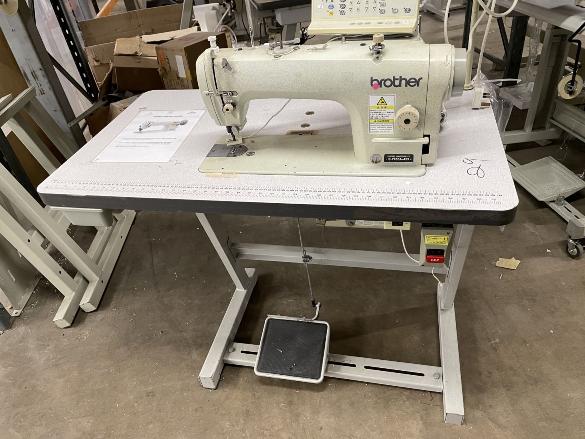 1 x Brother S-7200A-433 Industrial Single Needle Lockstitch Sewing Machine With Table - Image 5 of 13