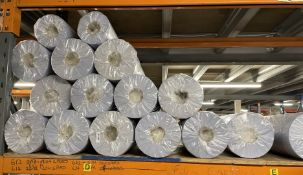 16 x Rolls of Blue Textile Interleaving Paper - New Stock - 24gsm 76mm Core - Size: 400m x 750mm