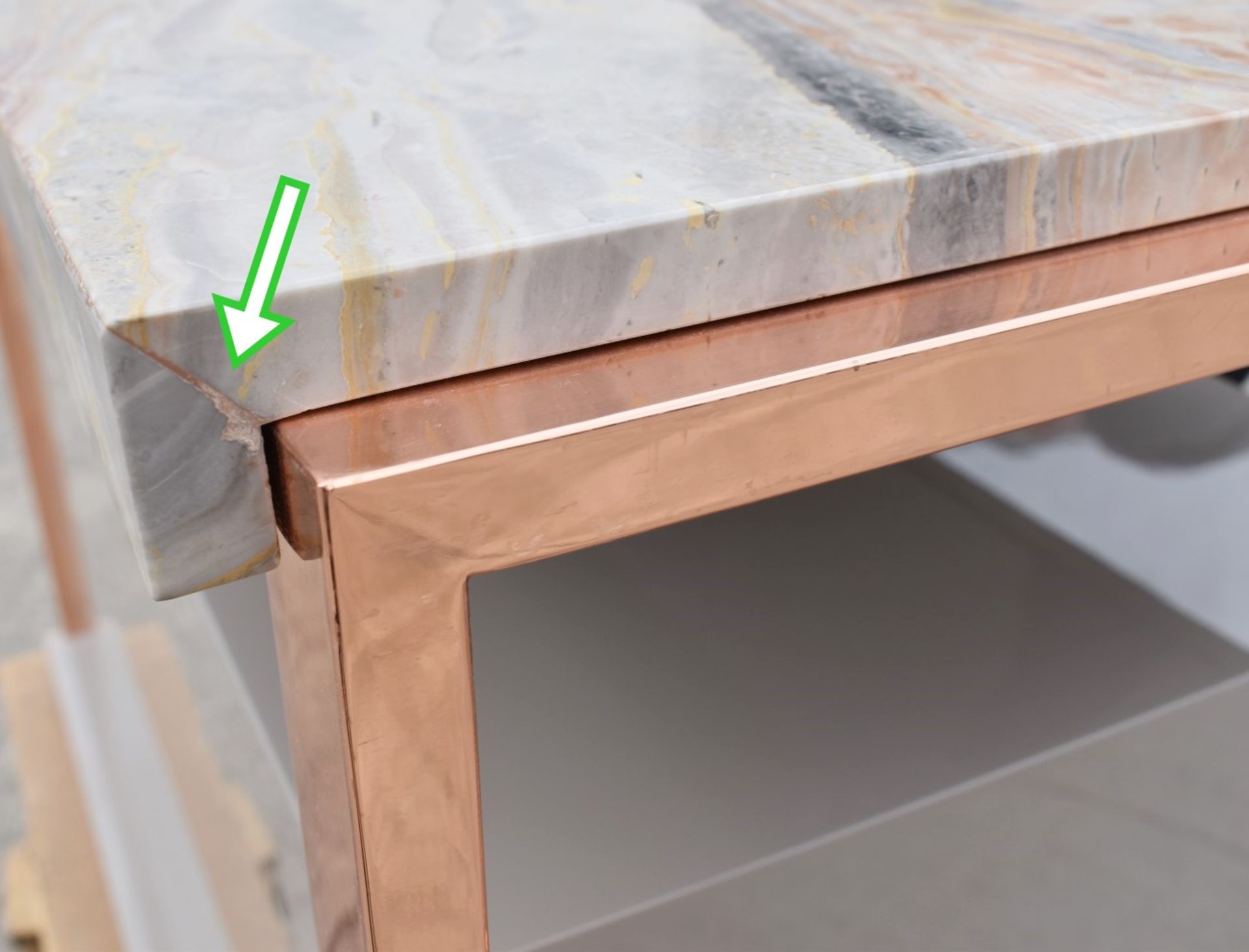 1 x FRATO 'LEXTON' Luxury Custom Ordered Marble Topped Chest of Drawers With Rose Gold Detail - Bild 6 aus 18