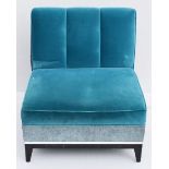 1 x Large Blue Velvet Upholstered Armchair - Ref: HBK501 / WH2 - CL987 - Location: Altrincham WA14*