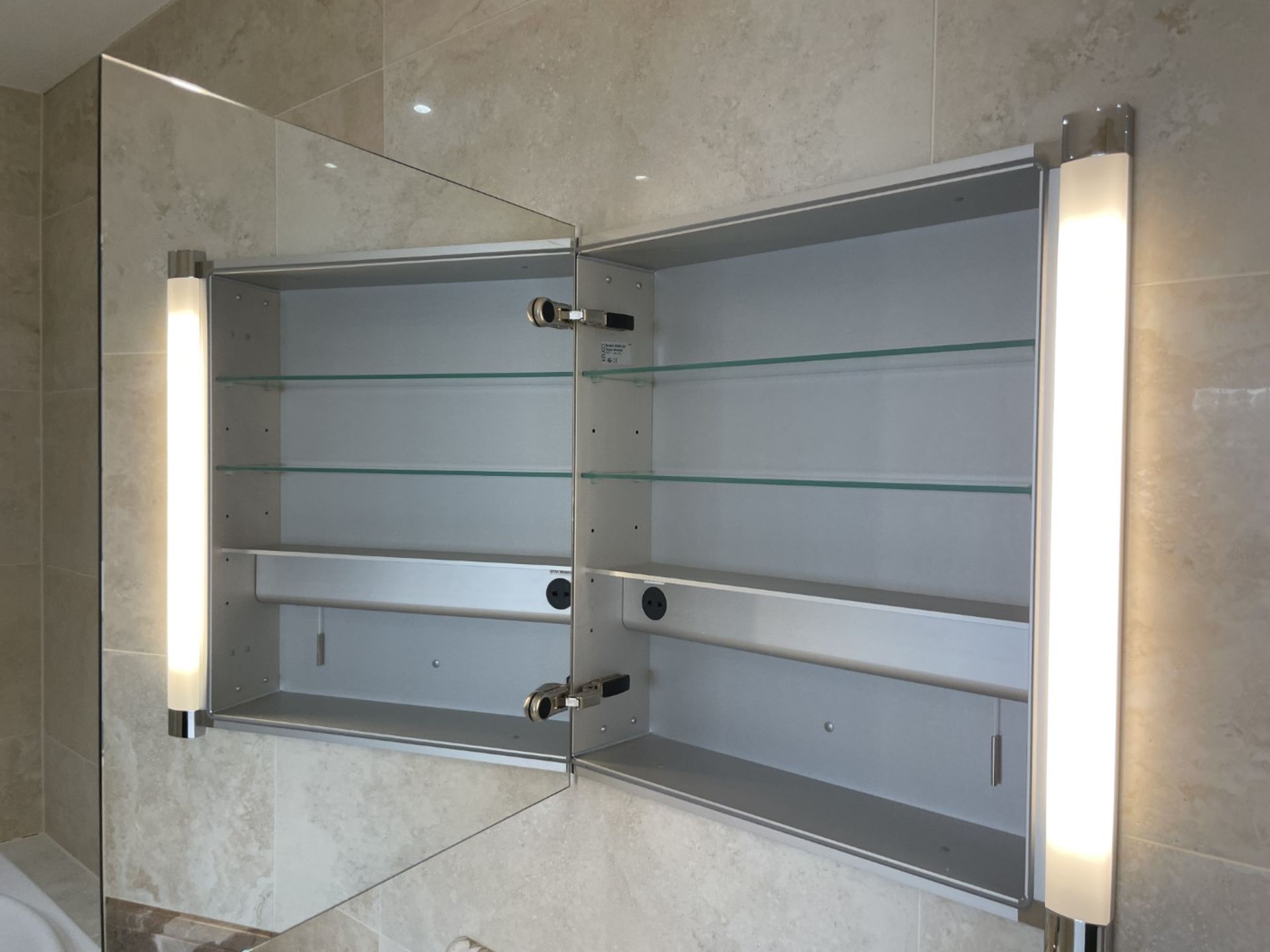 2 x KEUCO Illuminated Mirrored Wall Mounted Cabinets - Total Original Value: £2,000 - Ref: - Image 8 of 19