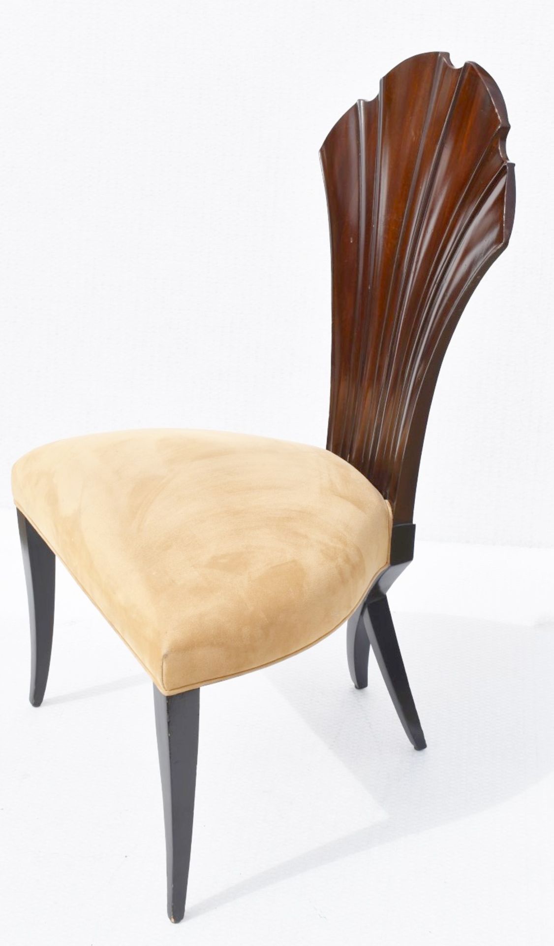 4 x CHRISTOPHER GUY 'La Croisette' Luxury Hand-carved Solid Mahogany Designer Dining Chairs - - Bild 2 aus 11