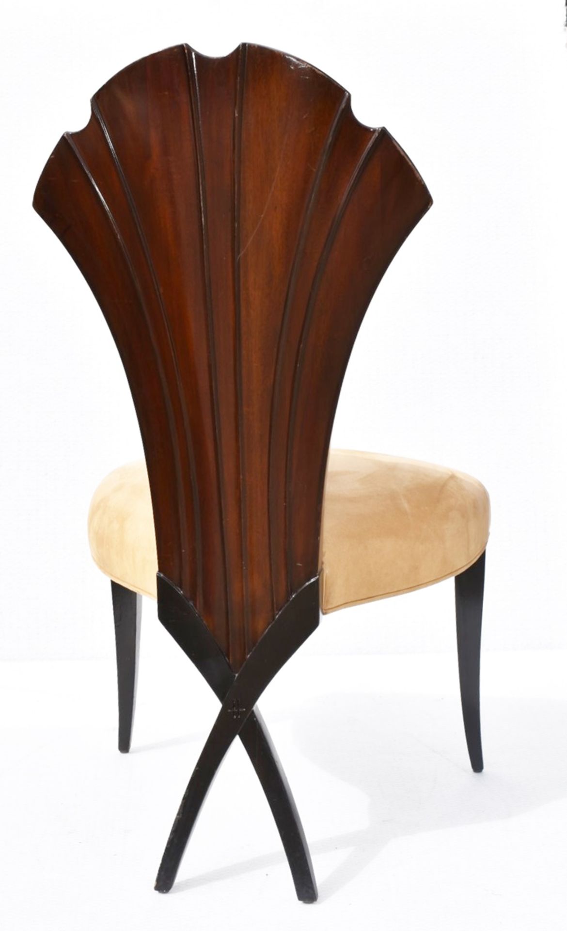 4 x CHRISTOPHER GUY 'La Croisette' Luxury Hand-carved Solid Mahogany Designer Dining Chairs - - Bild 5 aus 11