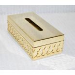1 x VILLARI 'Hiroito' Luxury Italian Made Gold-Plated Tissue Box Cover - Original Price £579.00