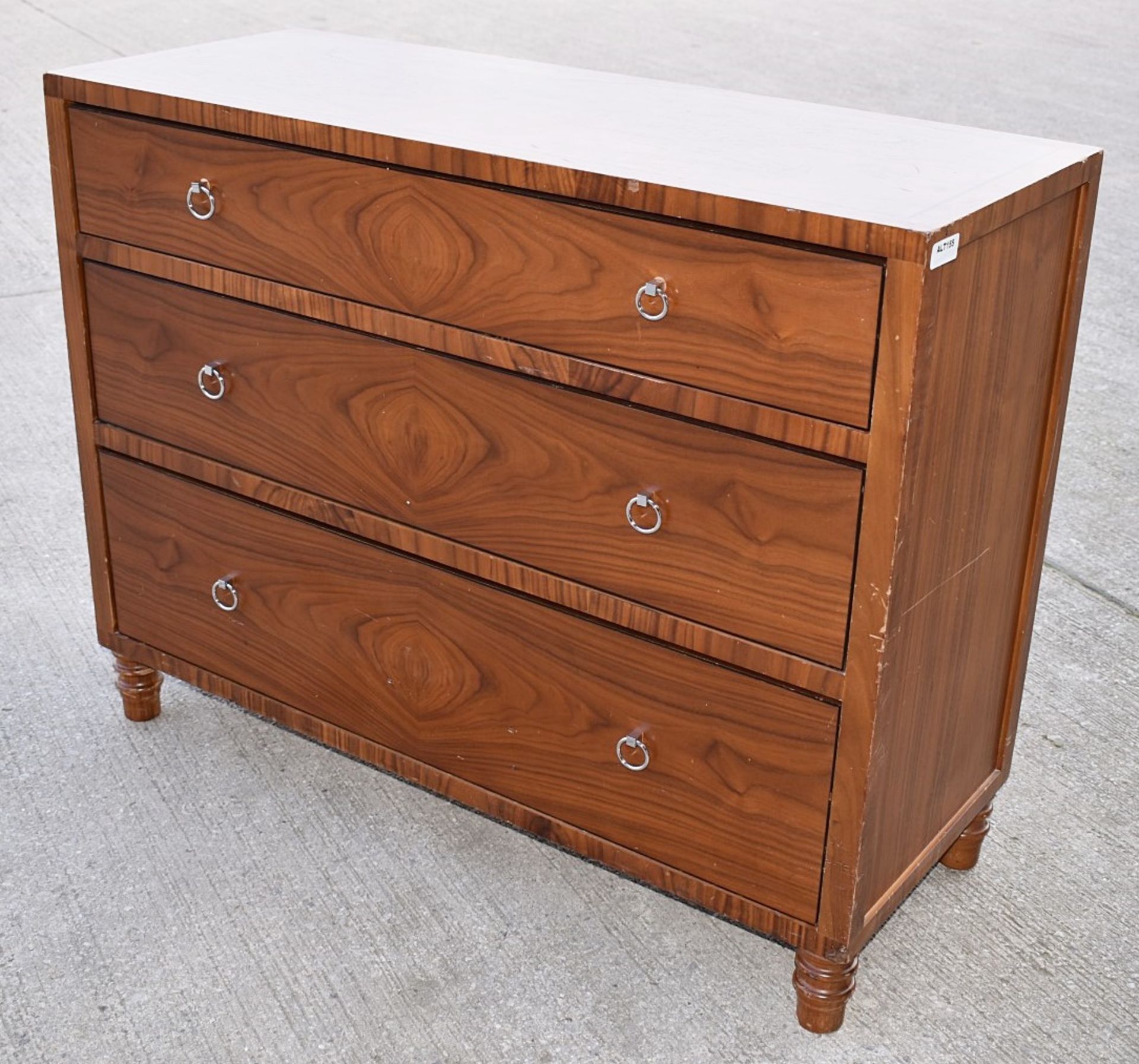 1 x CHANNELS Handcrafted Wooden 3-Door Chest - Recently Procured From A Luxury 5-Star Hotel - Ref: