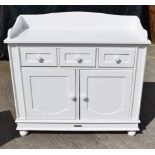 1 x Large 'Théophile & Patachou' Traditional-style Wooden 2-Door Nursery Chest and Changing Station
