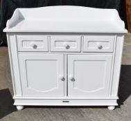 1 x Large 'Théophile & Patachou' Traditional-style Wooden 2-Door Nursery Chest and Changing Station