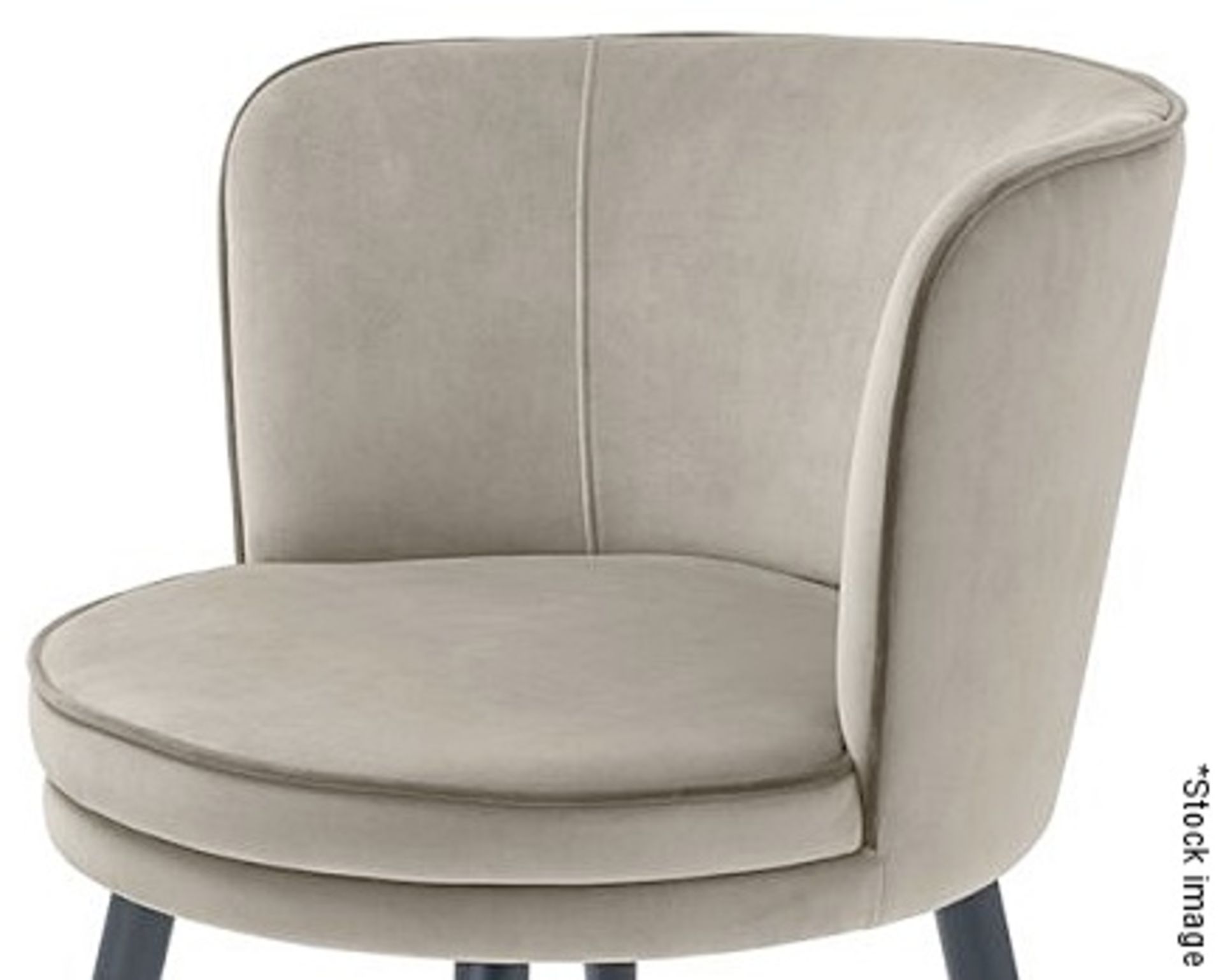 1 x EICHHOLTZ 'Grenada' Luxury Velvet Upholstered Swivel Chair (Top only) - Unused Boxed Stock -