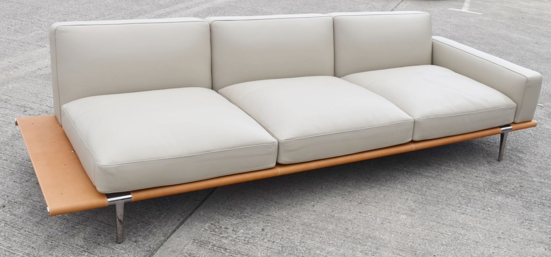 1 x POLTRONA FRAU Let It Be Designer Leather Modular 3-Seater Sofa with Storage End - RRP £14,000 - Image 4 of 21