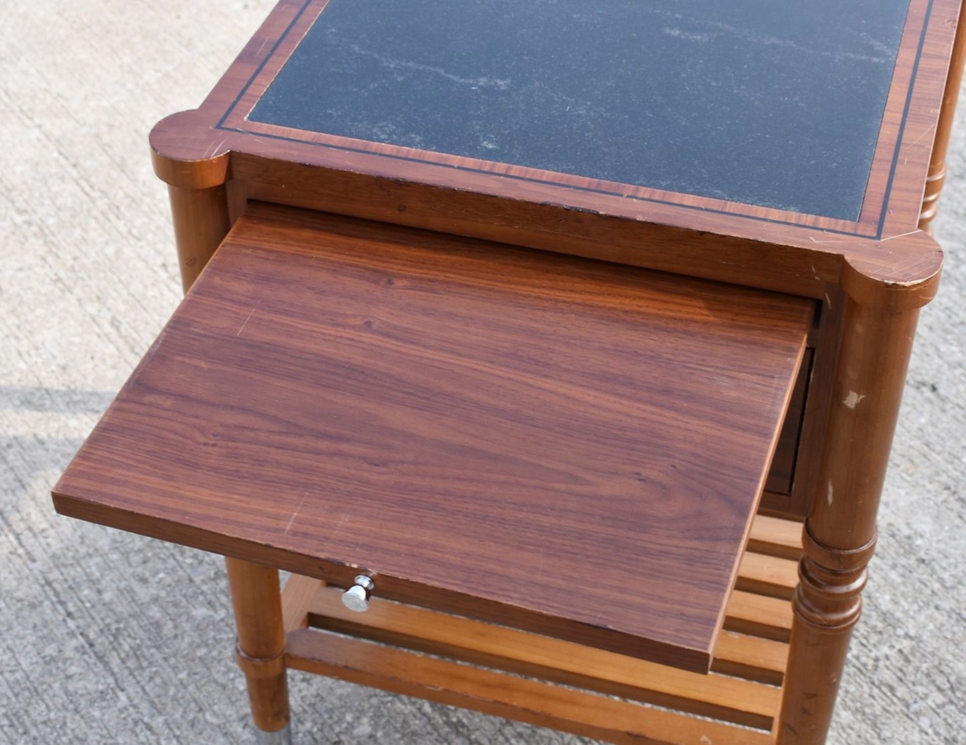 1 x CHANNELS Classically Styled Designer Solid Wood End Table with Pull-Out Tray, 1-Drawer Storage - Image 6 of 6