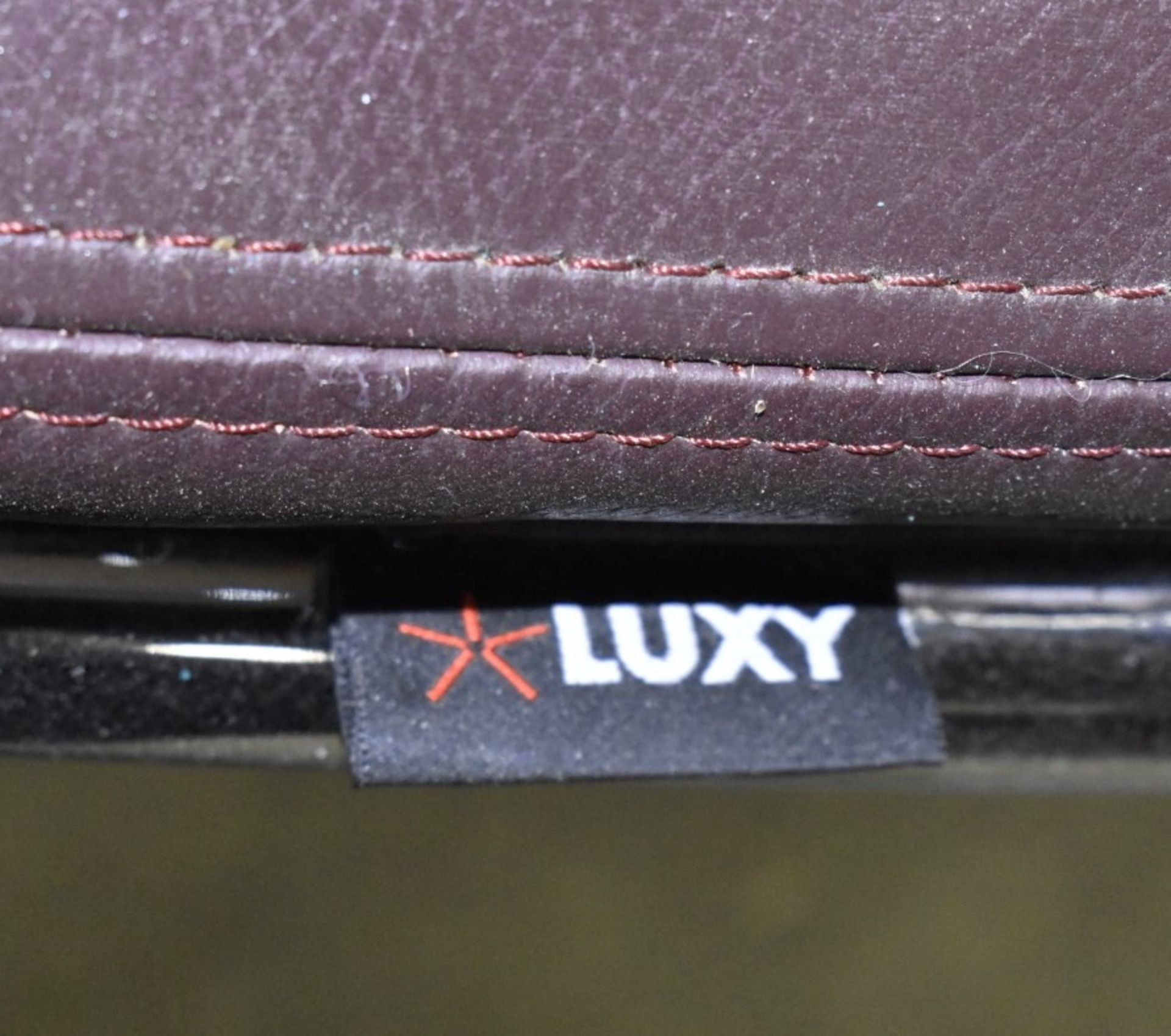 1 x LUXY Leather Upholstered Soft Pad Office Swivel Chair, Dark Brown - RRP £1,600 - Bild 6 aus 8