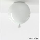 1 x BROKIS / BORIS KLIMEK "Memory" Balloon-shaped Designer Glass Light Fitting, White - RRP £390.00