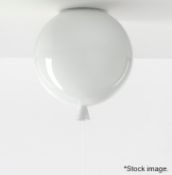 1 x BROKIS / BORIS KLIMEK "Memory" Balloon-shaped Designer Glass Light Fitting, White - RRP £390.00