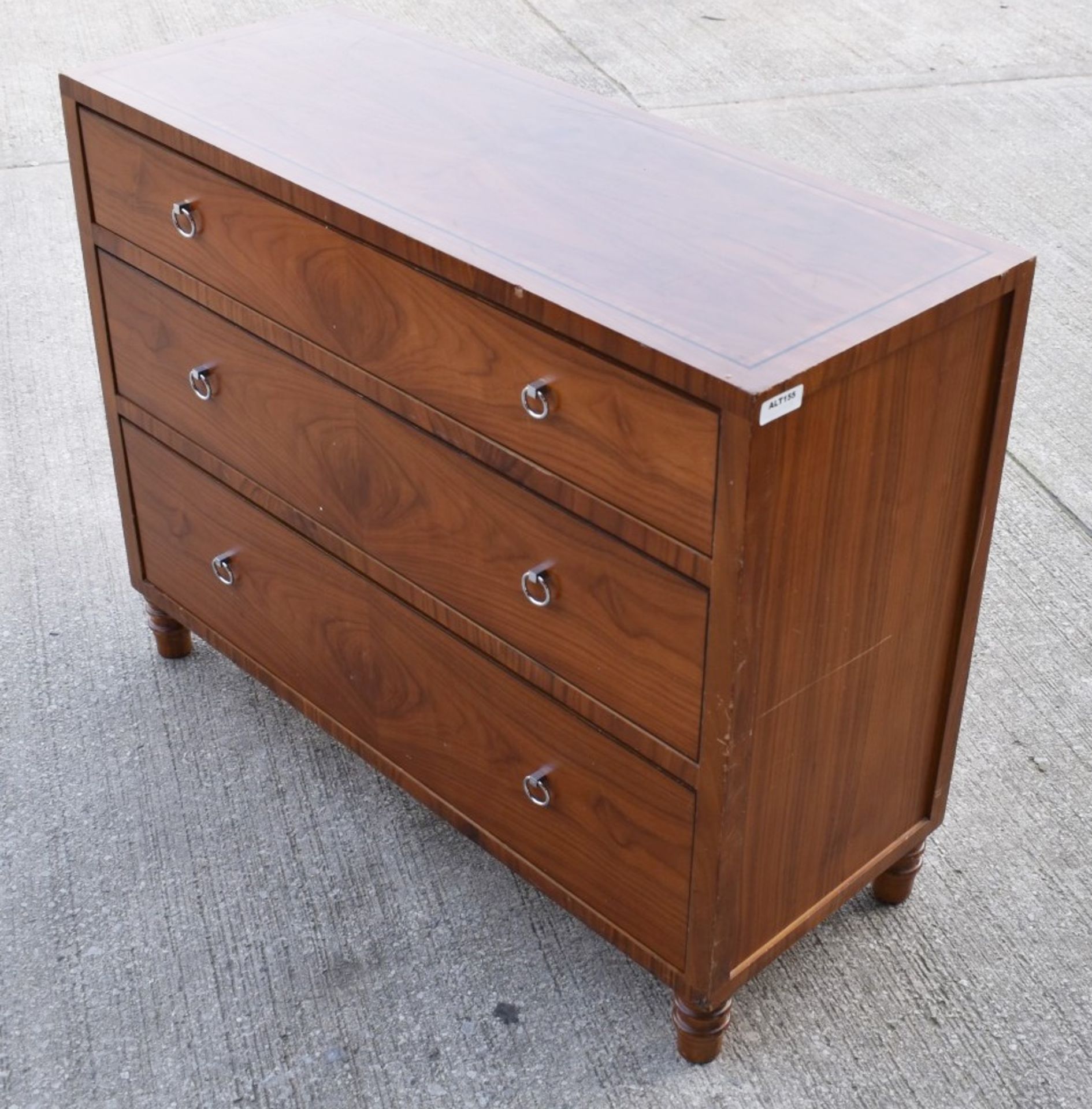 1 x CHANNELS Handcrafted Wooden 3-Door Chest - Recently Procured From A Luxury 5-Star Hotel - Ref: - Image 3 of 5