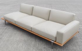1 x POLTRONA FRAU Let It Be Designer Italian Leather Upholstered Modular Sofa Original Price £14,000