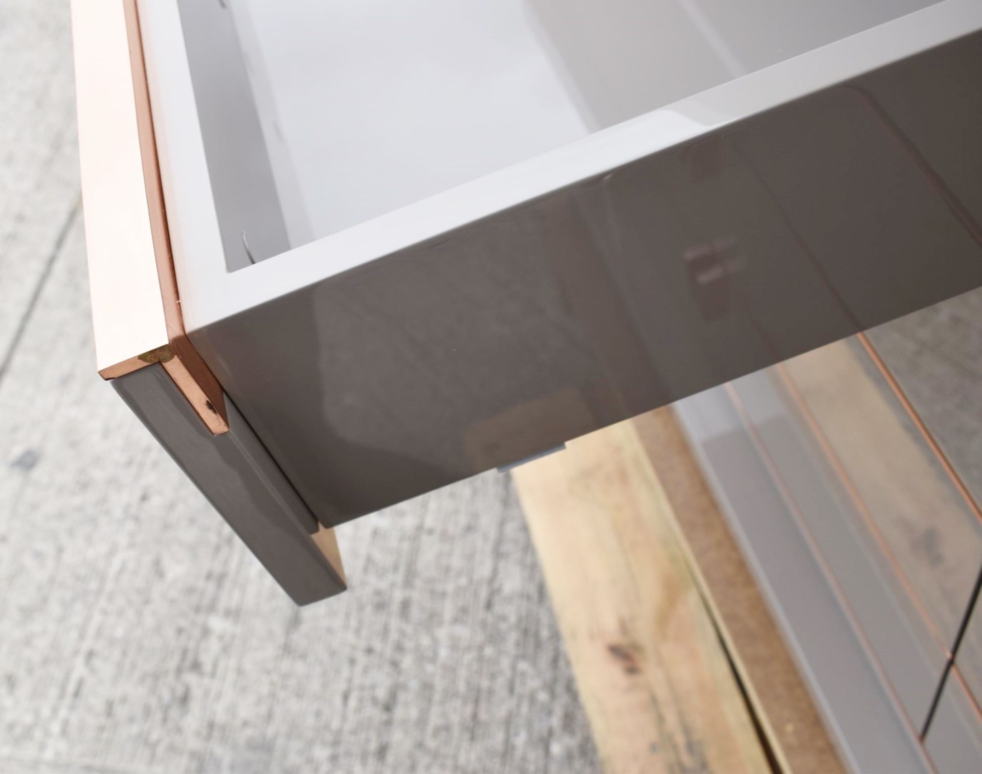 1 x FRATO 'LEXTON' Luxury Custom Ordered Marble Topped Chest of Drawers With Rose Gold Detail - Image 12 of 18