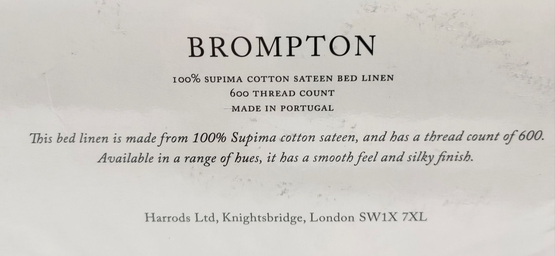 1 x HARRODS OF LONDON Brompton Super King Flat Sheet (270cm X 300cm) - Grey - Original RRP £309 - - Image 8 of 13