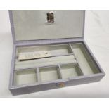 1 x ASPINAL OF LONDON Paris Leather Jewellery Case In Deep Shine English Lavender Small Croc - New/