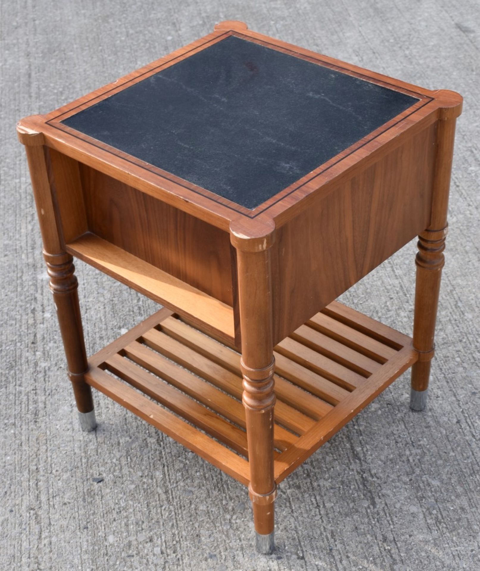 1 x CHANNELS Classically Styled Designer Solid Wood End Table with Pull-Out Tray, 1-Drawer Storage - Image 2 of 6