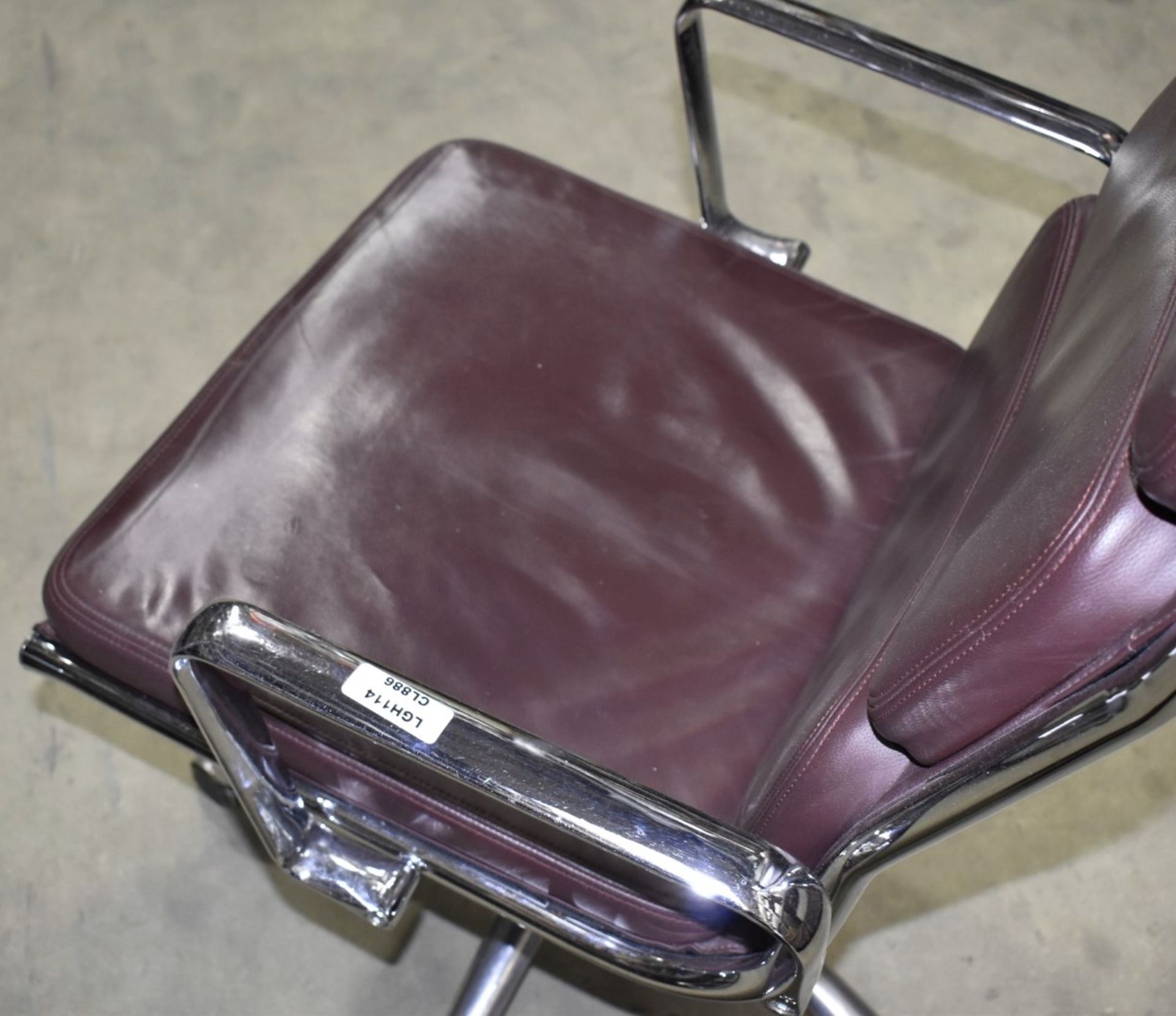 1 x LUXY Leather Upholstered Soft Pad Office Swivel Chair, Dark Brown - RRP £1,600 - Image 4 of 6
