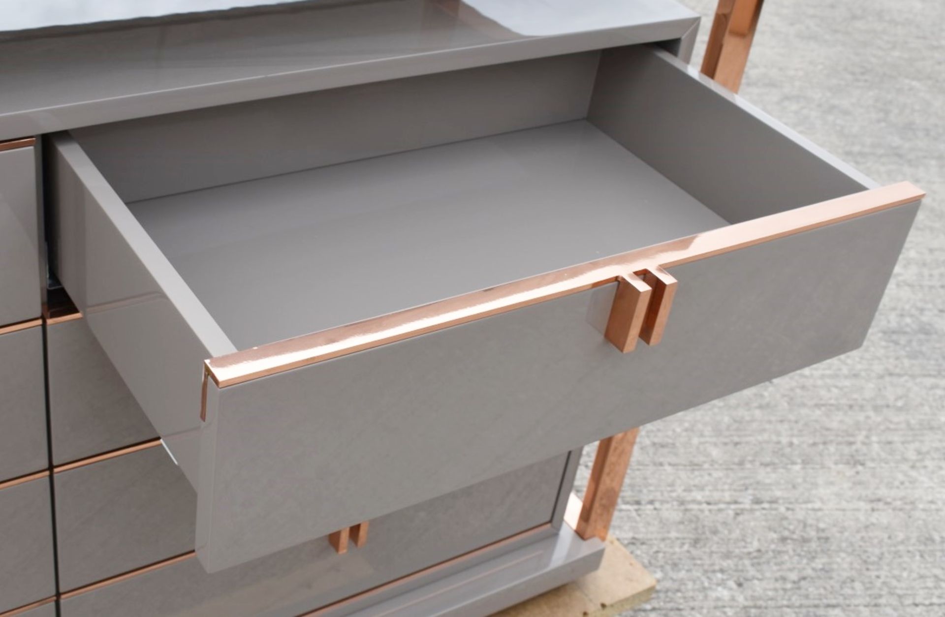 1 x FRATO 'LEXTON' Luxury Custom Ordered Marble Topped Chest of Drawers With Rose Gold Detail - Bild 4 aus 18