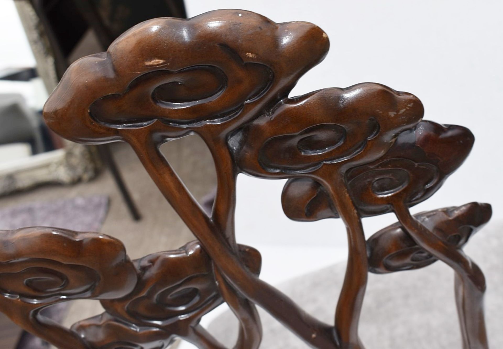 1 x CHRISTOPHER GUY 'Le Jardin' Luxury Hand-carved Solid Mahogany Designer Dining Chair - Recently - Image 6 of 11
