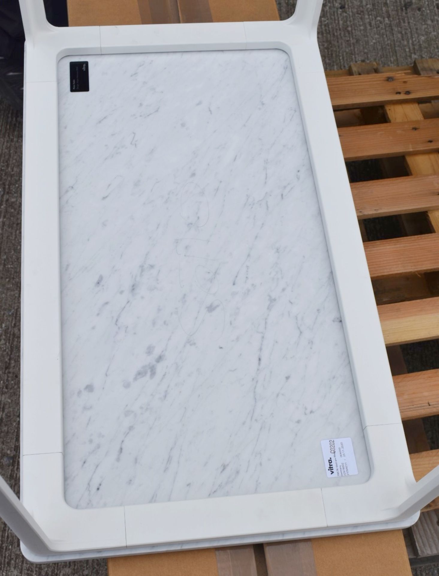 1 x VITRA / JASPER MORRISON 'Plate' Designer Italian Carrara Marble Topped Coffee Table - RRP £1,359 - Image 9 of 11