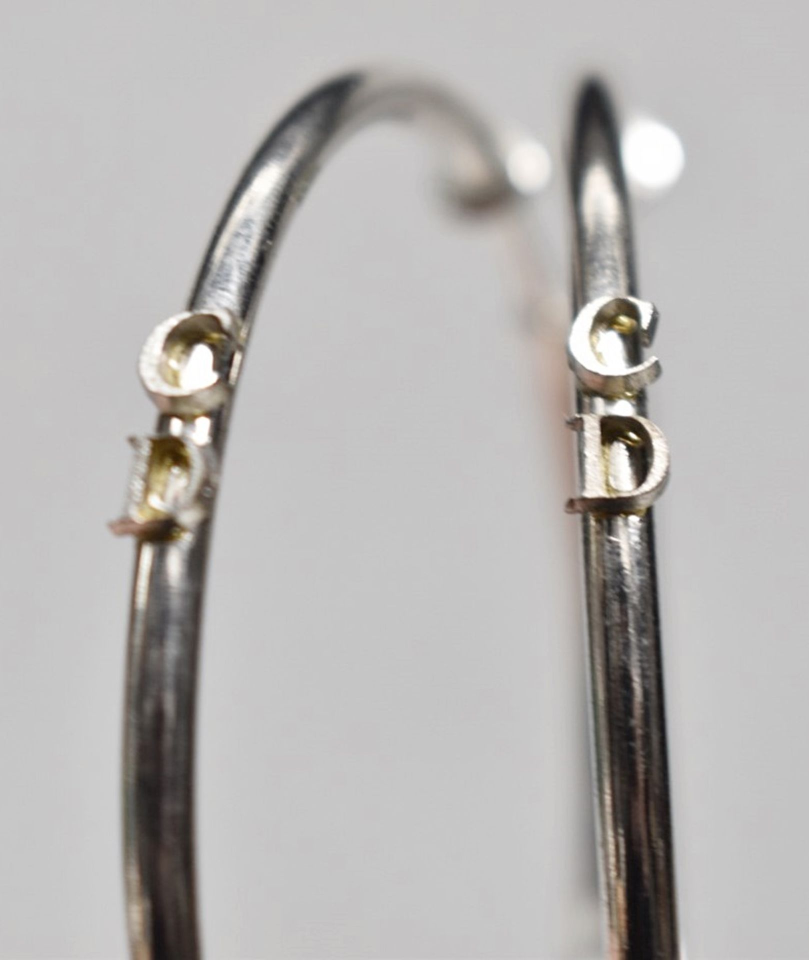 Pair Of DIOR Hoop Earrings - Ref: CNT778/WH2/C23 - CL011 - Image 4 of 5