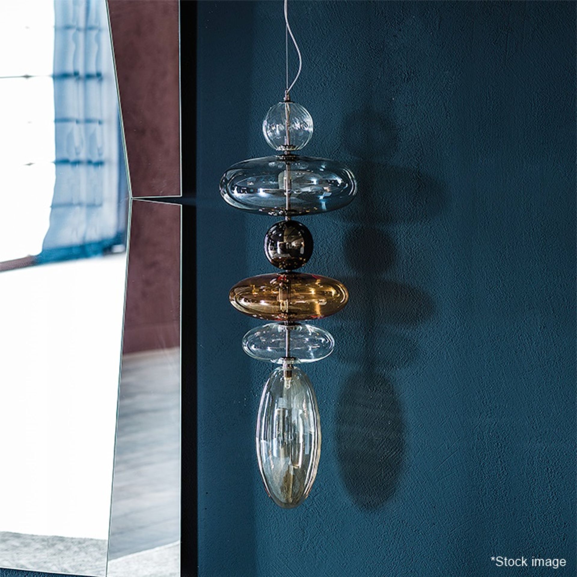 1 x CATTELAN ITALIA 'Baban' Designer Smoked Glass Pendant Chandelier Light - Original Price £2,638 - Image 3 of 11
