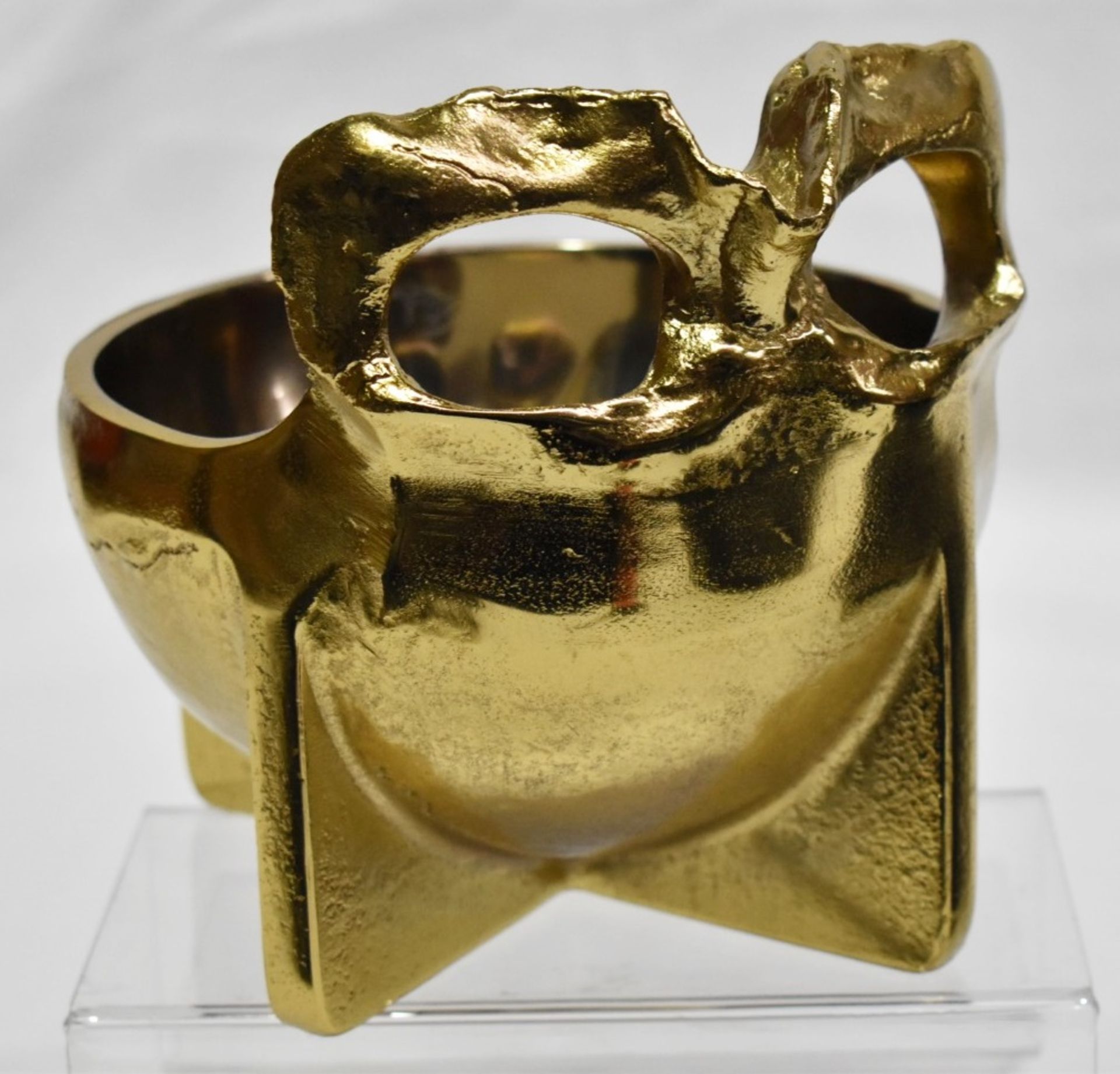 1 x BUSTER+PUNCH x TRAVIS BAKER (Blink-182) Designer Brass Skull Bowl, 18cm - Original Price £189.00 - Image 12 of 13