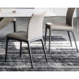 4 x CATTELAN ITALIA 'Arcadia Couture' Leather Upholstered Dining Chairs - Total Original RRP £3,540