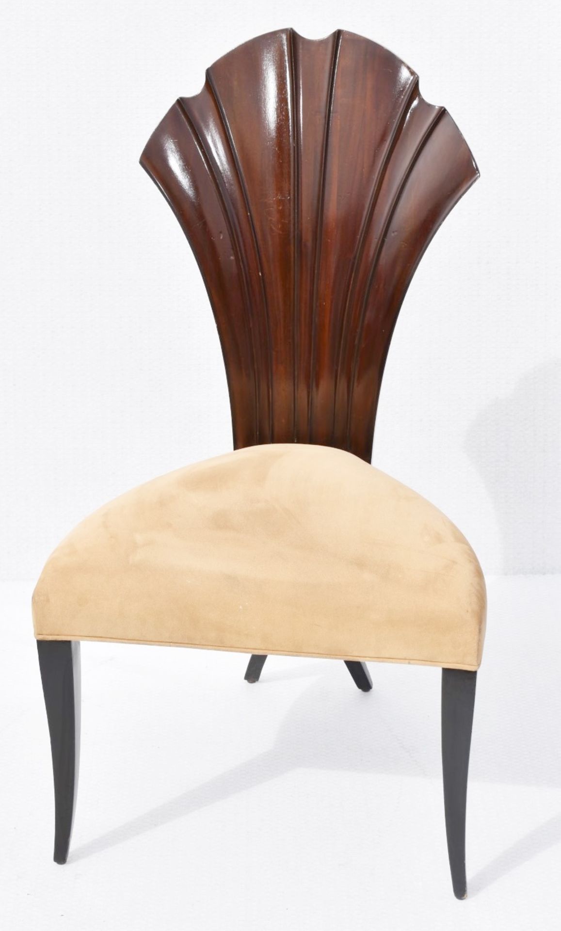 6 x CHRISTOPHER GUY 'La Croisette' Luxury Hand-carved Solid Mahogany Designer Dining Chairs -