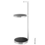 1 x EICHHOLTZ 'Exton' Luxury Side Table in Polished Stainless Steel - RRP £439.00