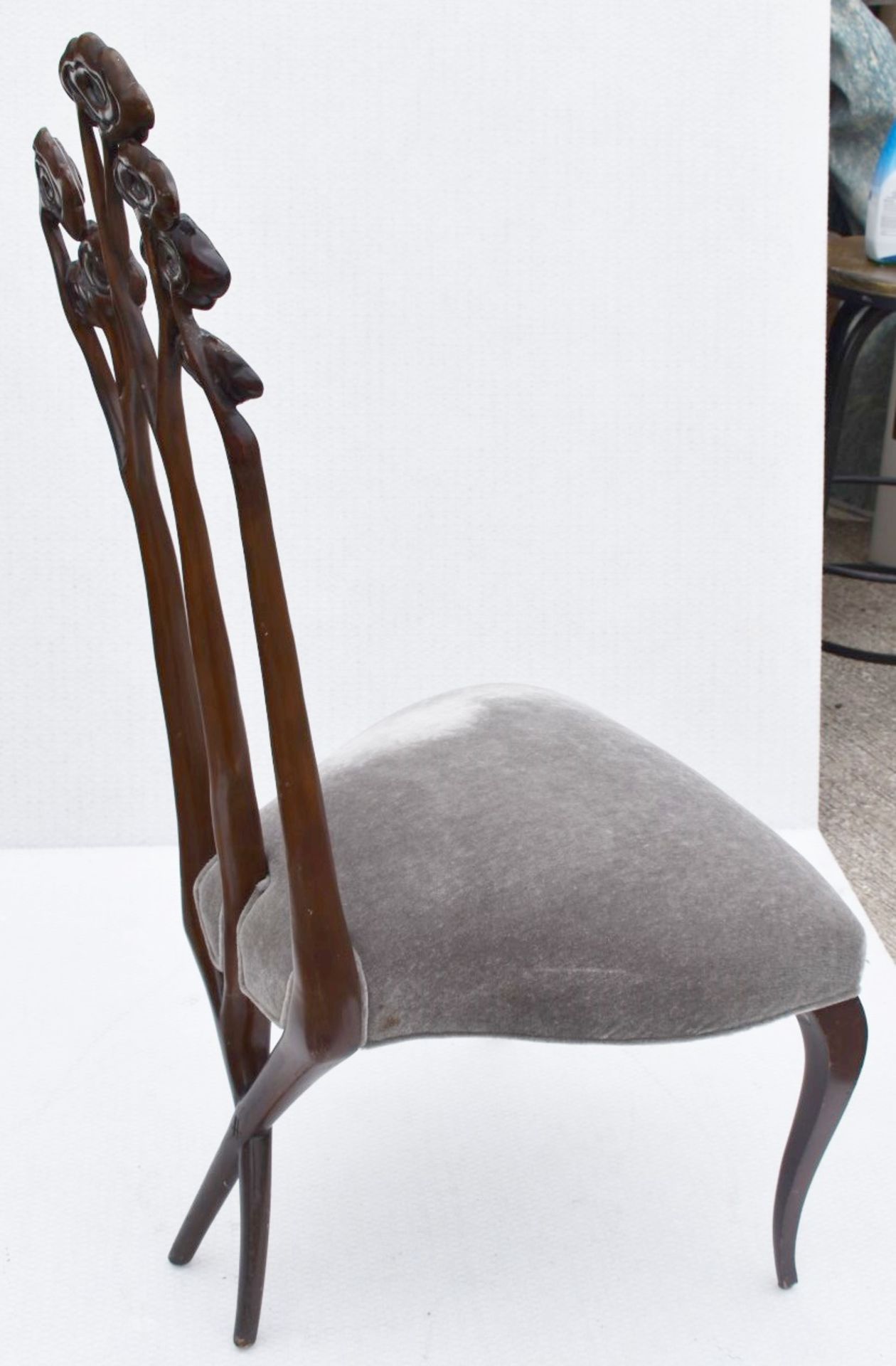 1 x CHRISTOPHER GUY 'Le Jardin' Luxury Hand-carved Solid Mahogany Designer Dining Chair - Recently - Image 7 of 11