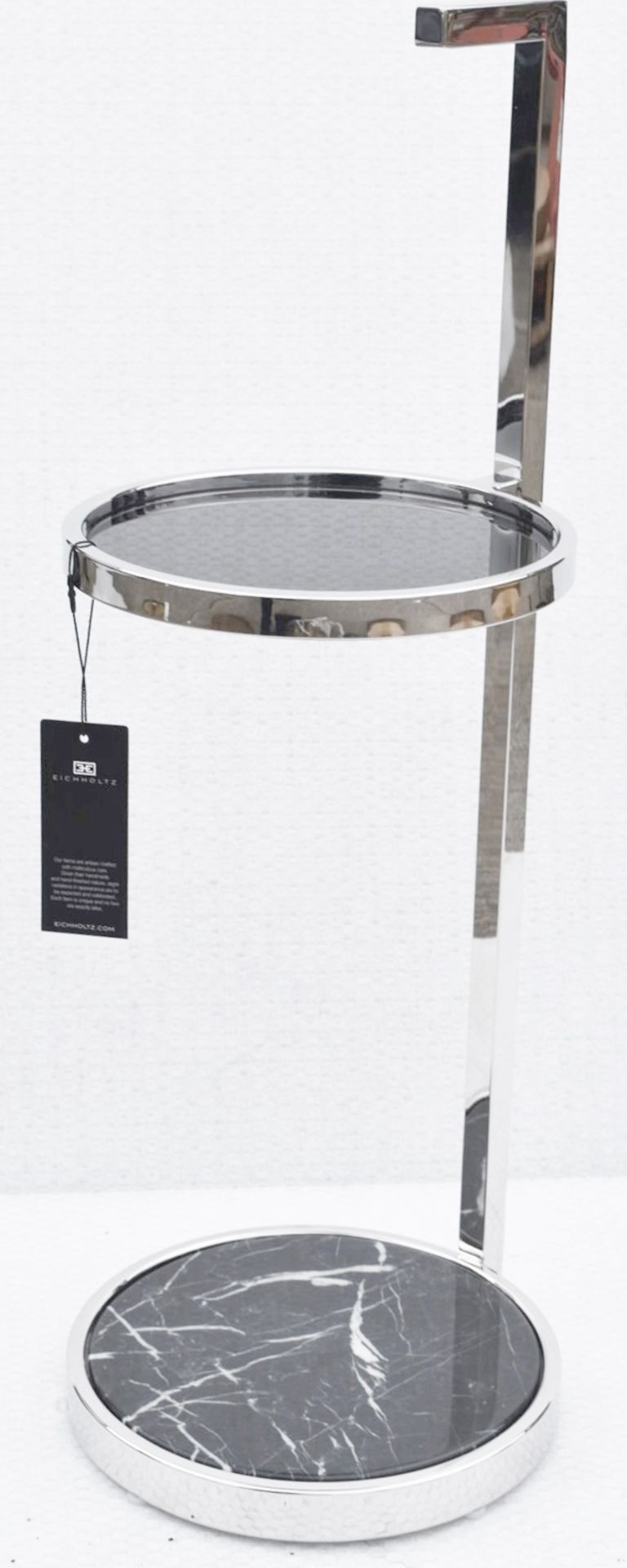 1 x EICHHOLTZ 'Exton' Luxury Side Table in Polished Stainless Steel - RRP £439.00 - Image 3 of 4