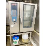 1 x Rational 10 Grid Electric Combi Oven With Stand - Year: 2018 - Model: SCC WE101 - Serial Number: