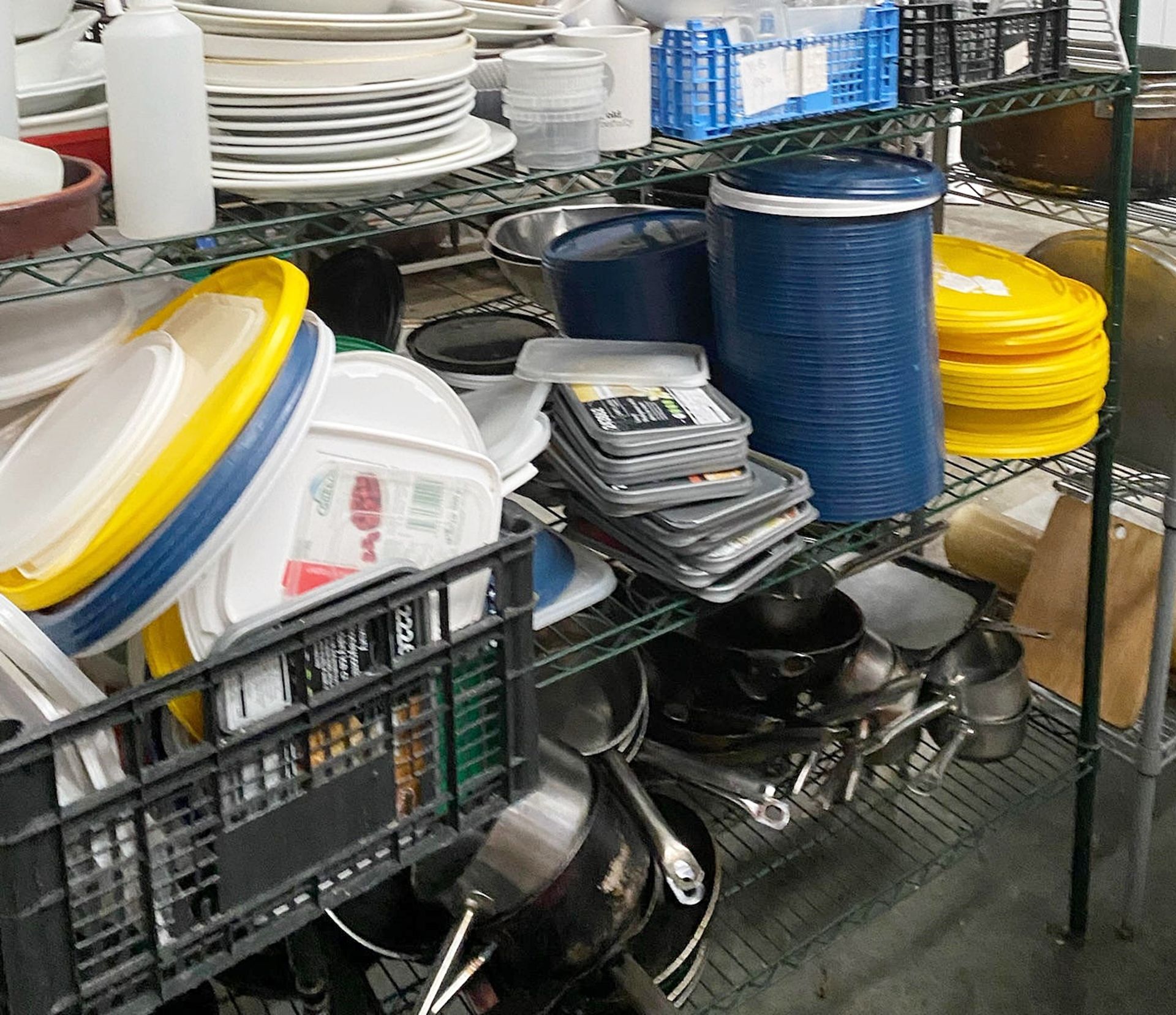 2 x Wire Storage Racks With a Large Quantity of Kitchen Utensils and Accessories - Image 3 of 4