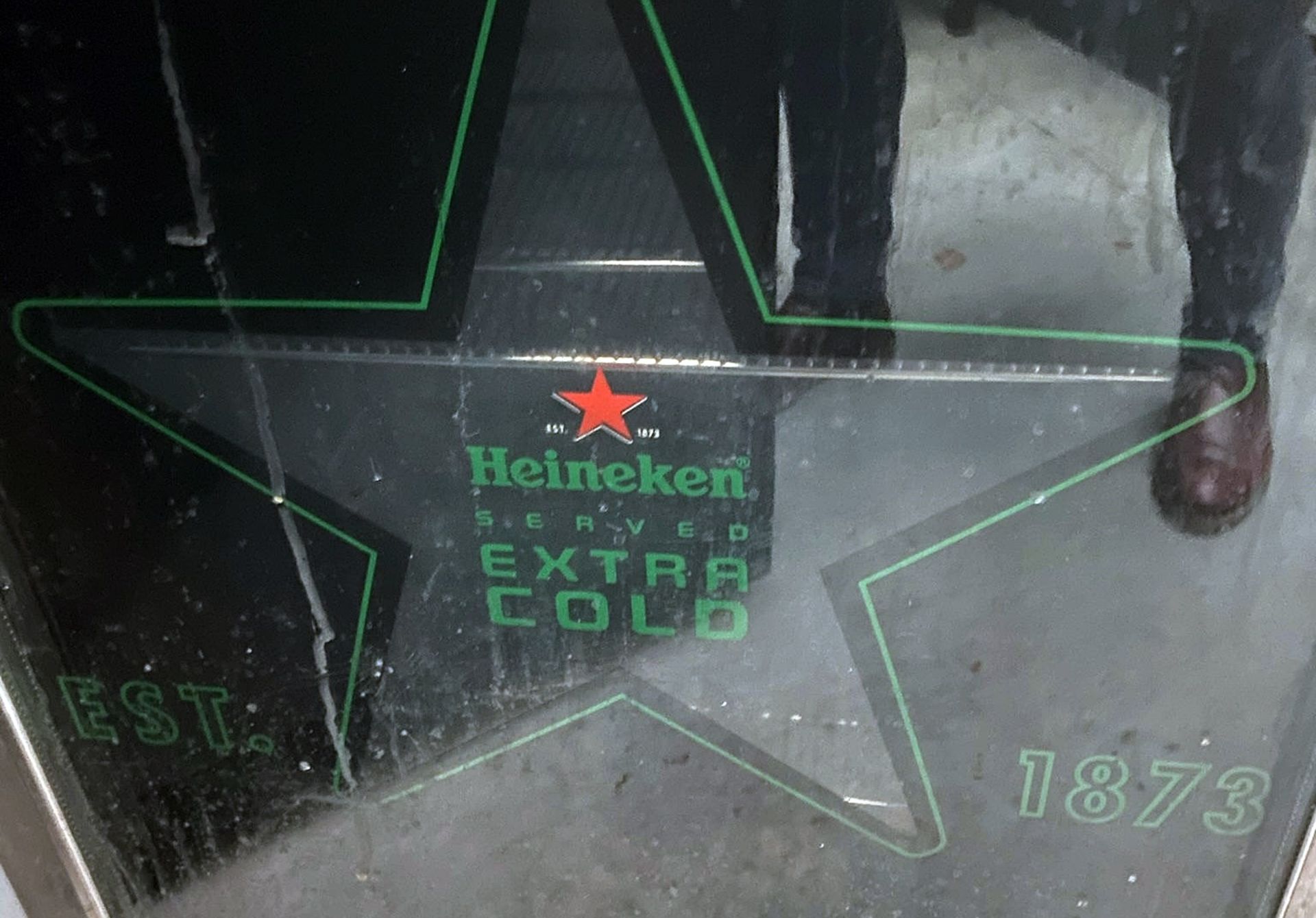 1 x Rhino Backbar Drinks Chiller With Heineken Advertising - Image 3 of 4