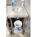 1 x Stainless Steel Prep Table With Hand Wash Basin