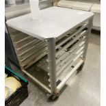 1 x Rockwood 6 Tier Trolley For Baking Trays - Stainless Steel Finish