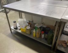 1 x Stainless Steel Prep Table - Dimensions: H100 x W150 x D60 cms