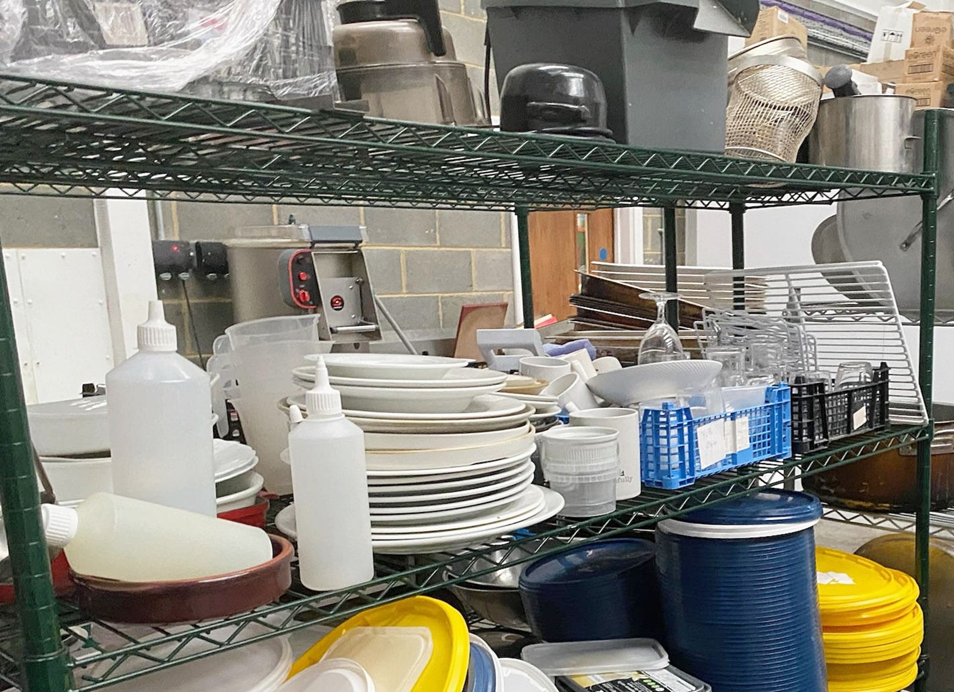 2 x Wire Storage Racks With a Large Quantity of Kitchen Utensils and Accessories - Image 2 of 4