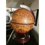 1 x Vintage Countertop Globe Mini Liquor Cabinet Drinks Wine Bar