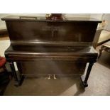 1 x Vintage EMILE AUBERON Mahogany Overstrung Upright Piano - Ref: 123 - CL909 - Location: London,